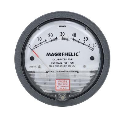 China Low Magrfhelic Differential Pressure Gauge Aluminum Pressure Differential Gauge For Indicating Air Or Non-Corrosive Gas LDPG2000 for sale