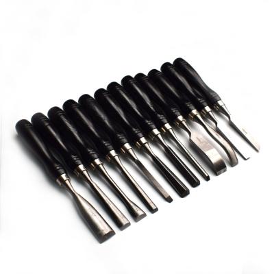 China 12pcs Carving Wood And Leather Carving Chisel Set With Edge Stone for sale