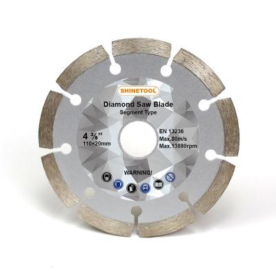 China Cold Pressed Dry Cutting Type Circular Segment Diamond Saw Blade 20mm for sale