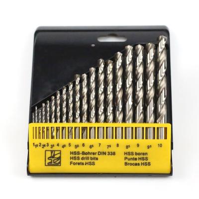 China Metal Drilling 19pcs HSS Twist Grinding Twist Drill Bits Set With Metric Size for sale