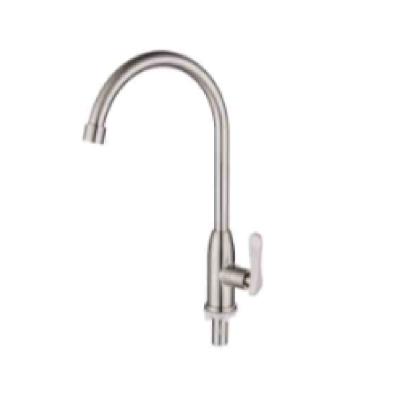 China Thermostatic Faucets Deck Mounted Goose Neck 304 Cold Water Stainless Steel Kitchen Faucet Silicon Hose Kitchen Sink Faucet for sale