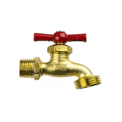 China Traditional cheap hot sale 1/2 inch outdoor cooper plated zinc plated Bibcock faucets 1 bibcock 2 supplier with zinc handle for sale