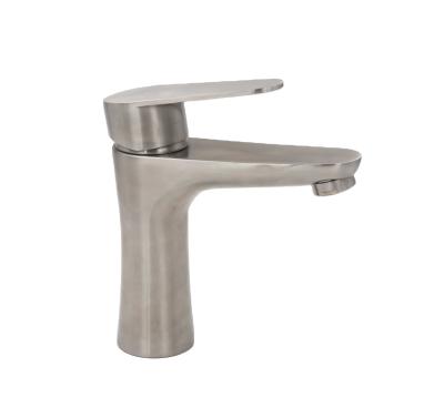 China Contemporary High Quality Single Handle Deck Mounted Stainless Steel Faucet Basin Mixer Tap sus304 for sale