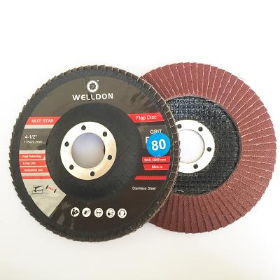 China 4 1/2 Aluminum Oxide Flap Deburring Wheel Deburring Flap Wheel Abrasive Polishing Sanding Discs for Metal Stainless Steel Wood Polishing for sale