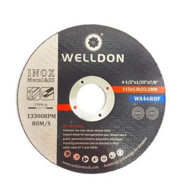 China 4.5 Inch Steel Cutting Disc Wheels Super Thin Abrasives For Metal Stainless Steel Prices Aluminum Size for sale