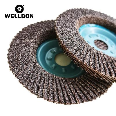 China Surface grinding for stee1 (Inox) WELLDON 115mm aluminum oxide steel and stainless metal polishing flap abrasive disc wheel for cheap grit from stainless steel supplier for sale