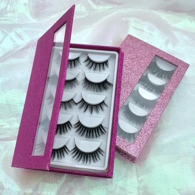 China Luxury Customized Book Boxes Natural Soft Eyelash Tweezers Packaging Fluffy 25mm Wholesale 3d Mink Eyelash Tweezer Set Vendors for sale