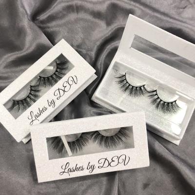 China Long Dramatic Siberian Mink Eyelashes Private Label Mink Silk Strip Eye Lashes 3d False 3d Mink Lashes 25mm Natural Soft Eyelash Custom Box Real for sale