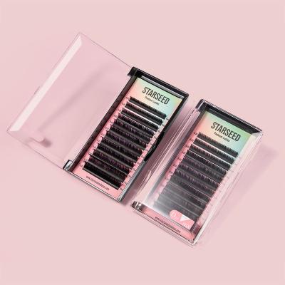 China Professional Manufacturer Good Eyelash Extension Lash Extension Trays Different Delicate Wholesale Dark Matte Black Eyelash Extensions for sale