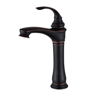 China Modern Black Chrome Bathroom Faucets Metered Antique Basin Faucet for sale