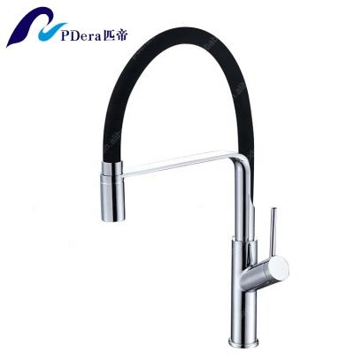 China Thermostatic Faucets High Arch Pull Down Lead Free Chrome Flexible Kitchen Faucet for sale