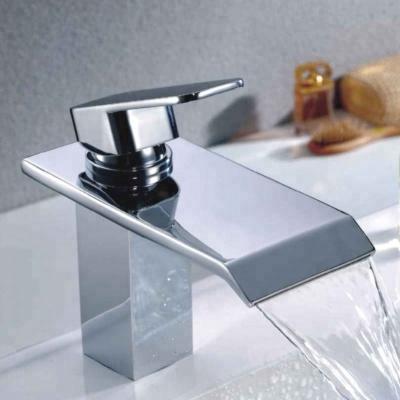 China Bathroom Mixer Basin Brass Metered Faucet Waterfall Faucets Cold And Hot Faucets for sale