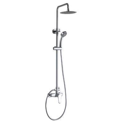 China Factory direct sale contemporary wall mount shower mixer with ultra slim round shower head for sale