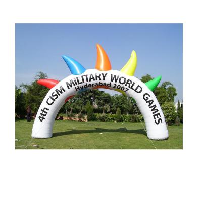 China Guangzhou Sun Shape Inflatable Arch Advertising Entrance Indoor Outdoor Inflatable Game Arcade for sale