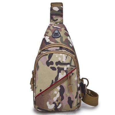 China High Quality Nylon 600D Nylon Camouflage Waterproof Sling Bag Waterproof Men's Outdoor Trunk Shoulder Bag for sale