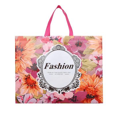 China Custom Non Reusable Folding Logo Print Supermarket ECO Shopping Tote Woven Bag for sale