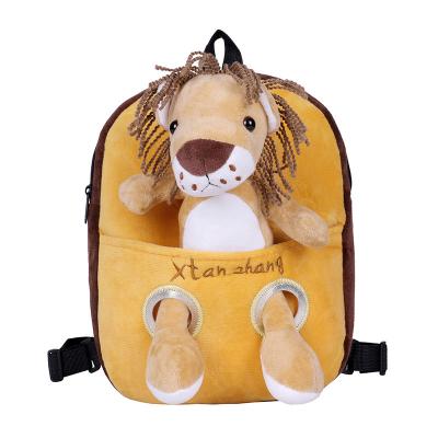 China Selling middle class new children's schoolbags anti-theft small cardboard plush children school kindergarten hot infant animal bag learning backpack for sale