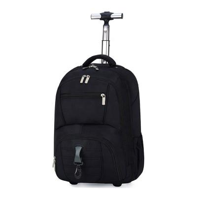 China Waterproof Rolling Backpack Rolled Multifunctional Laptop Backpack Bag High School Trolley Backpack for sale