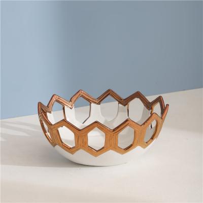 China Wholesale New Product Viable Fancy Modern Style Luxury Design Ceramic Fruit Dish for sale