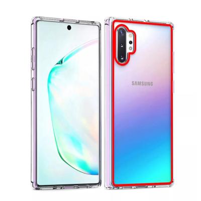 China Shockproof Bumper iPhone 11 Pro Max Cover Phone Cases For Samsung Glaxy A20 Crystal Clear Luxuxry TPU Color Side Case For Samsung for sale