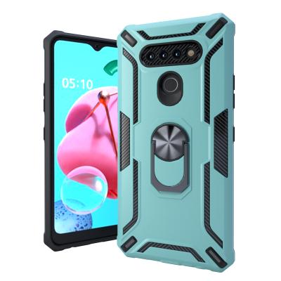 China Armor Series Kickstand Rugged Shield TPU Shockproof Shockproof PC Cell Cover Hybrid Case for LG K8 plus k51 X2 2019 for sale