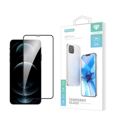 China Hot Selling 2.5D High Tempered Glass Full Cover 9H Hardness Tempered Glass Screen Protector Full Coverage Clear Tempered Glass For Iphone 12 mini for sale