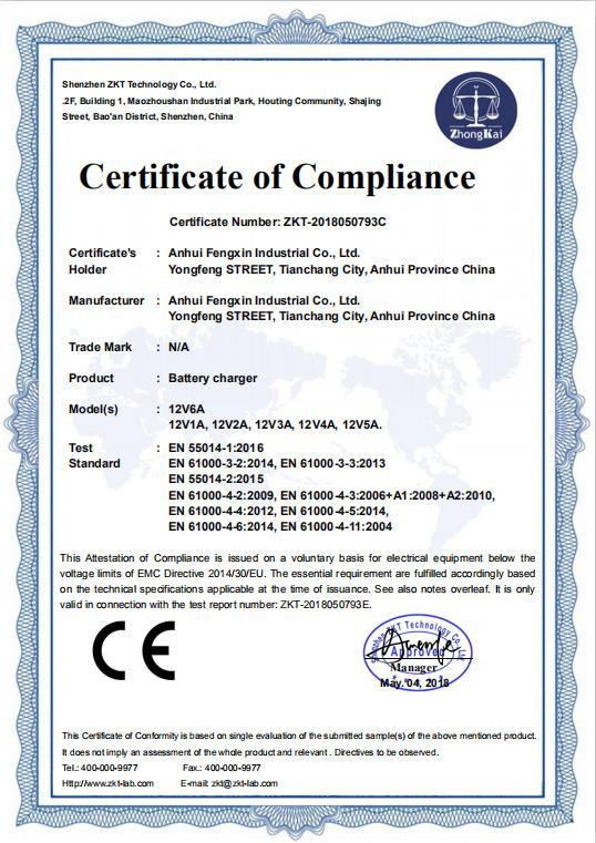 CE - Anhui Fengxin Industrial Co., Ltd.