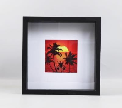 China CLASSIC 10x10 Sannahed Frame, Deep MDF Frame with 5x5” Mat, Square Shade Frame for sale