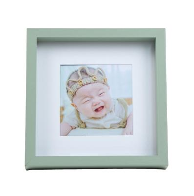 China Simplicity gallery frame, 6x6” photo frame for displaying 4x4” photo, MDF shadow box frame for sale