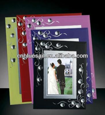 China Glass-glass photo frame, diamond photo frame, photo glass painting frame for sale