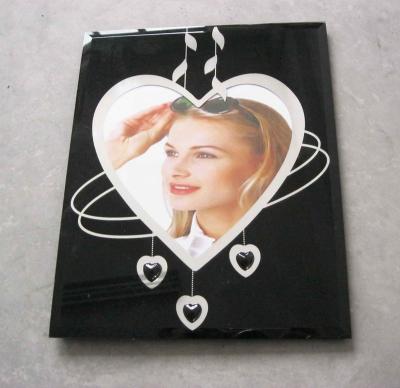 China 15x23 Love Frame Toy Photo Frame Glass Love , Black Glass Photo Frames For Lovers for sale