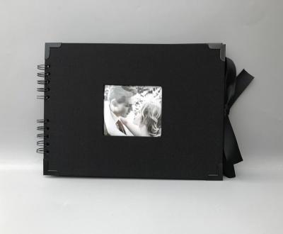 China Simple pure black cloth album, DIY photo design, high quality photo album for sale