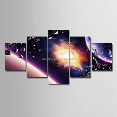 China Abstract Universe Picture Canvas Painting, 5pcs Collage Pictures, Wall Art For Home Office for sale