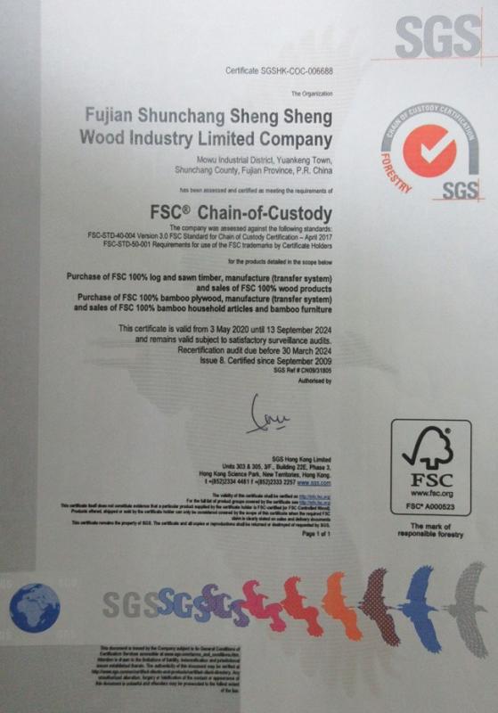 FSC - Fujian Shunchang Shengsheng Wood Industry Limited Company