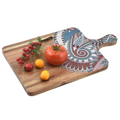 China Viable Knife Kitchen Butcher Block Acacia Wood Friendly Cutting Board For Meat Cheese Bread for sale