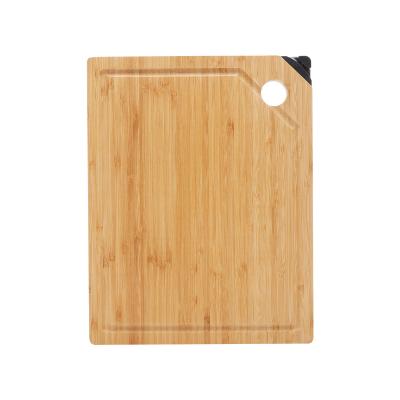 China Sustainable Eco Friendly Kitchen Accessory Natural Bamboo Cutting Board Rectangle Shape Cutting Plates With Hole for sale