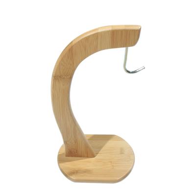 China Wholesale High Quality Viable Bamboo Wooden Stand Home Kitchen Table Desk Custom Logo Hook Rack for sale