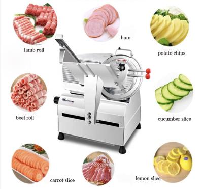 China Hotels 12 inch fully automatic commercial lamb meat roll slicer frozen meat slicer for restaurant for sale