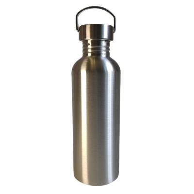 China Viable high quality wholesale stainless steel sport single wall uninsulated water bottle for sale