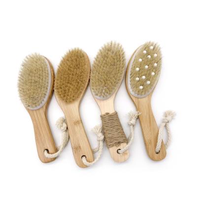 China All Natural Custom Logo Body Natural Sisal Dry Bristle Skin Brush for sale