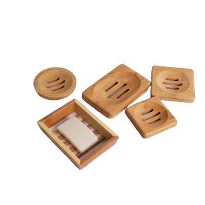 China Natural Bamboo Bathroom Shower Tub Free Sample Drop Shipping Soap Dish Holder Wooden Soap Box Modern Soap Accessory for sale