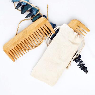 China Hotel Factory Wholesale Custom Logo Natural Bamboo Wooden Combs Beard Care Grooming Mustache Comb for sale