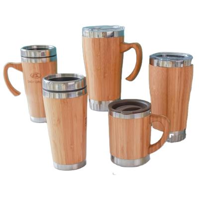 China Amazon Hot Sale BPA Free Stocked Bamboo Eco-Friendly Drinking Water Bottle Coffee Mug Bamboo Tumbler for sale