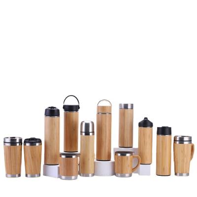 China Amazon BPA Hot Sustainable Custom Made Bamboo Laser Free Bamboo Logo 304 Stainless Steel Tumbler Eco-Friendly For Gift for sale