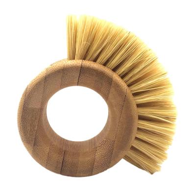 China Hand Eco Natural Sisal Round Shape Dish Pot Pan Clean Brushes for Kitchen for sale