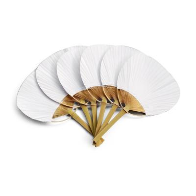 China China Japanesess 2021 style bamboo handle wedding summer paddle white wedding fan white to wedding decoration fan handle group bamboo fan for sale