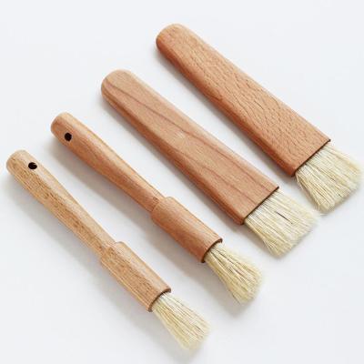 China Home Kitchen Household Eco-Friendly Cooking BBQ Tool Round Handle Pastry Brush Kitchen BBQ Cooking Oil Basting Brush for sale