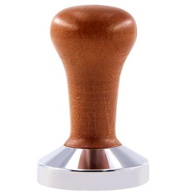 China 51/53/58 Mm Handle Bartender Espresso Maker Grinder Wooden Espresso Coffee Tamper Handmade Eco Stored Natural Food Grade Barista Tamper for sale