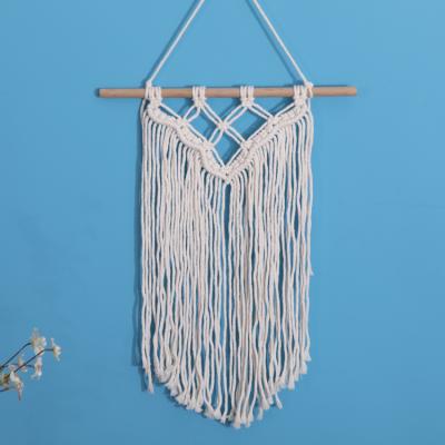 China Boho Macrame Tapestry Wall Art Hanging Home Woven Cotton Art Bedroom Decor Drop Shipping Handmade for sale