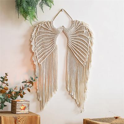 China Wing Woven Bohemian Home Decor Macrame Boho Tapestry Angels Bohemian Wall Hanging for Bedroom for sale